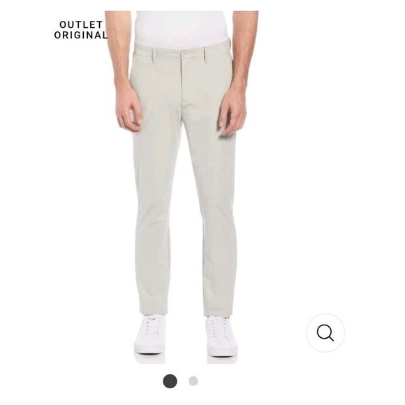 New Original Penguin Pants Mens 32x32 Agate Gray Slim Fit Tech Chino Moistur $98 - Picture 1 of 10
